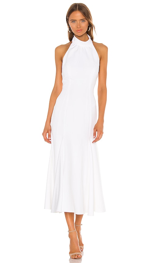 Milly Cady Penelope High Neck Dress In White