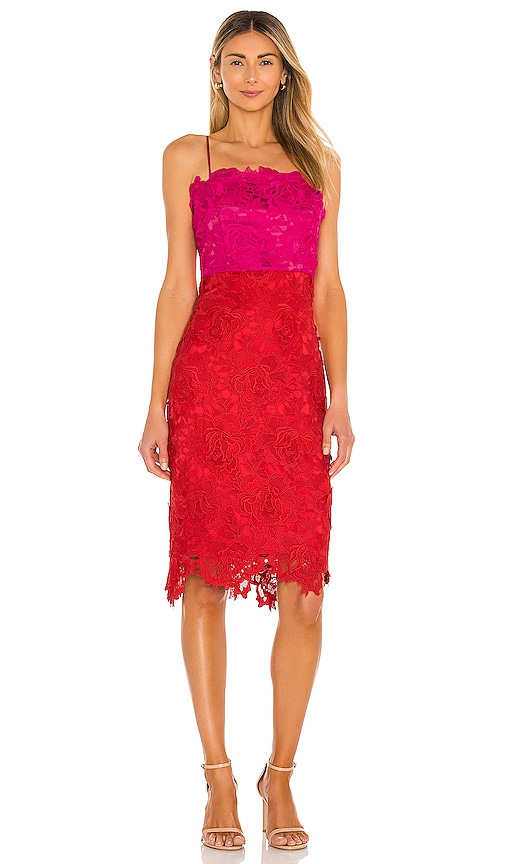 MILLY FLORAL LACE DRESS,MILL-WD971