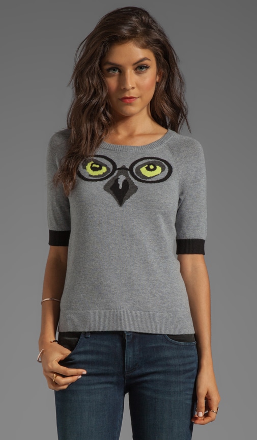 June Knits Winston Intarsia Owl Sweater