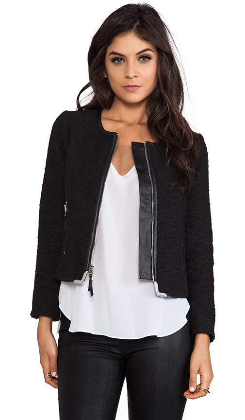 Biella Tweed Harper Zipper Jacket
