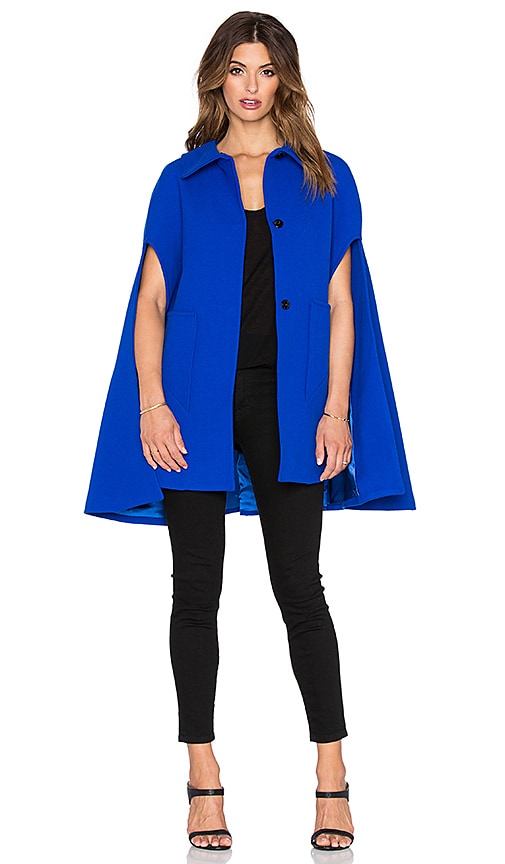 Funnel Neck Cape Coat