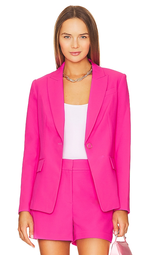 Shop Milly Avery Cady Blazer In Barbie Pink