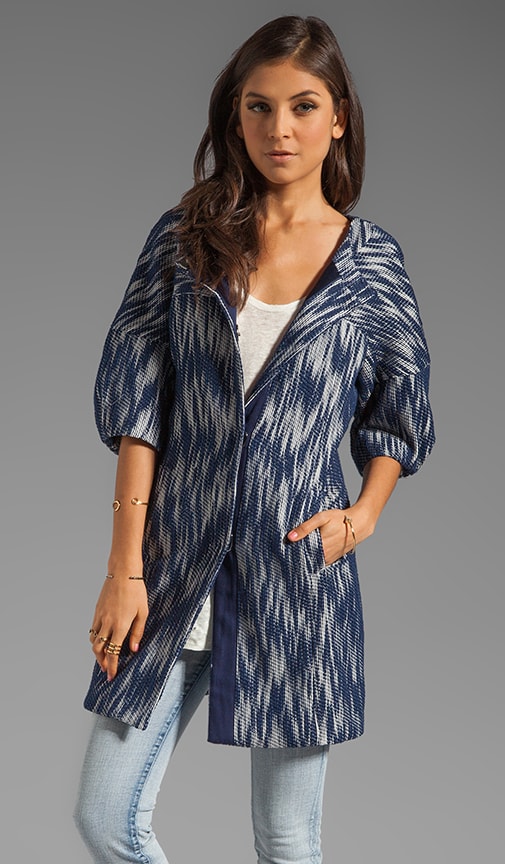 Ikat Jacquard Bianca Day Coat