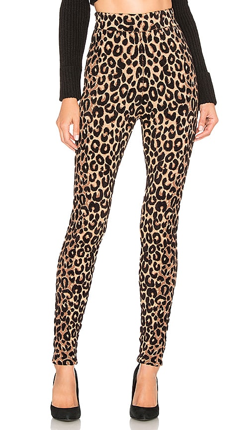 MILLY Textured Cheetah Knit Legging in Natural Multi | REVOLVE