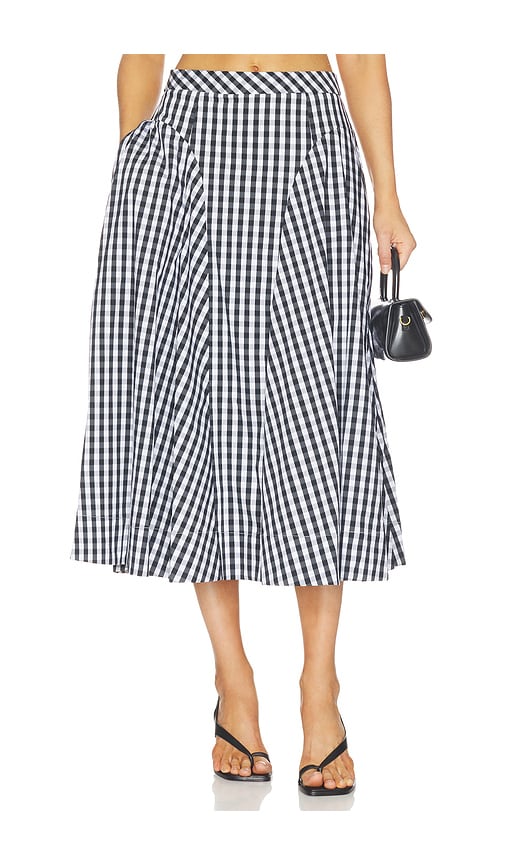 MILLY Robin Gingham Midi Skirt | Thumbnail 3 MILLY Robin Gingham Midi Skirt | Thumbnail 3