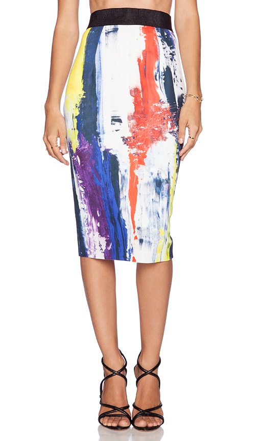 Milly graffiti discount floral pouf skirt