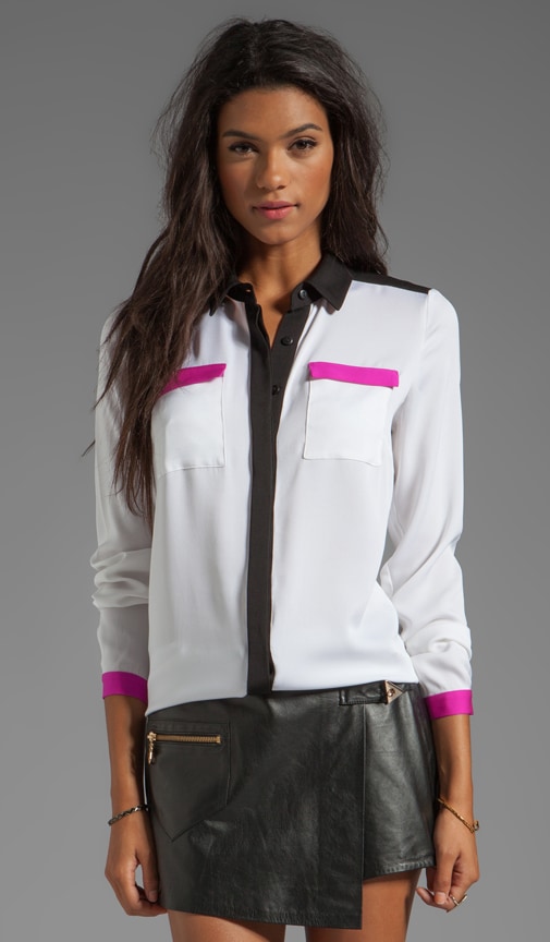Stretch Silk Crepe Miranda Combo Top