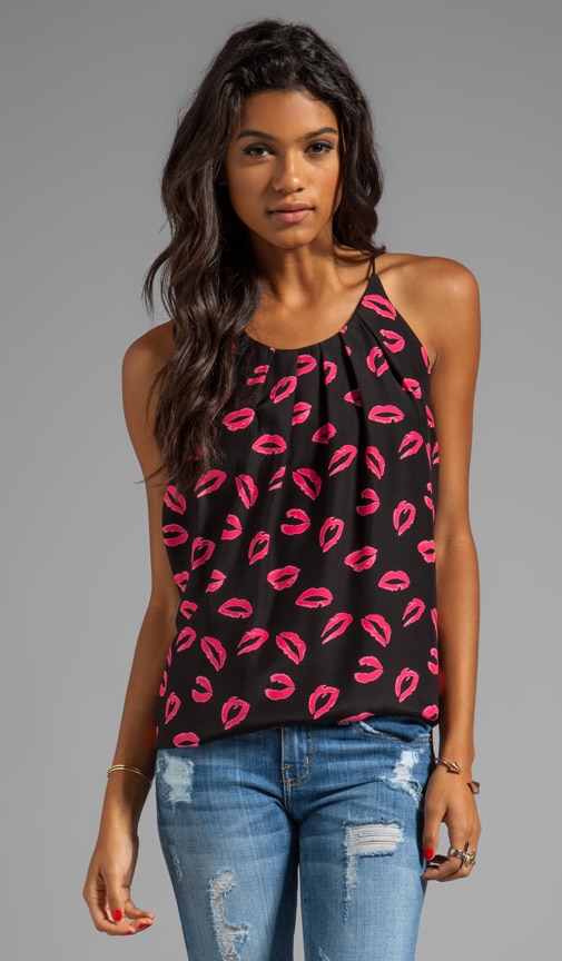 Kiss Print Pleated Tank