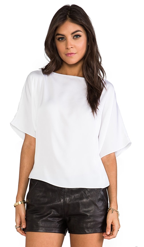 Matte Stretch Silk Dolman Sleeve Top