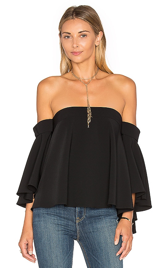 MILLY Rosa Top in Black | REVOLVE