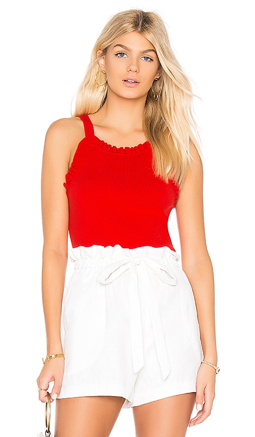 Milly Ruffle MILLY Ruffle Tank in Poppy | REVOLVE
