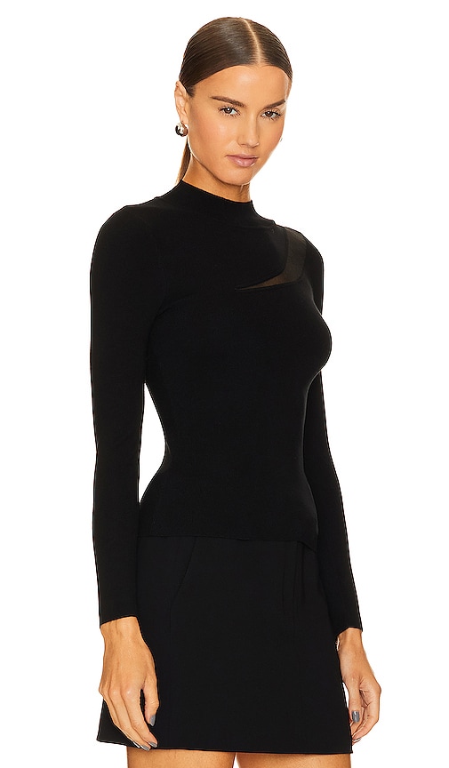 Shop Milly Sheer Cut Out Is Top In Black