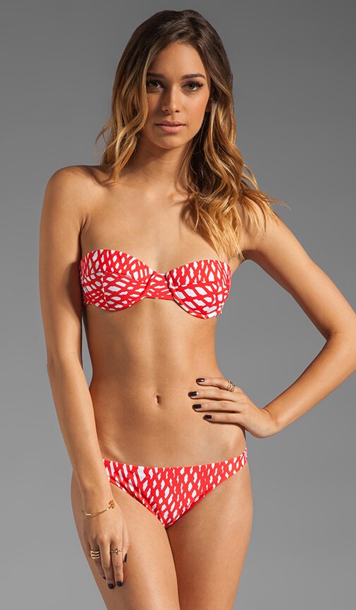 Rope Print Maxime Bikini Top with Straps