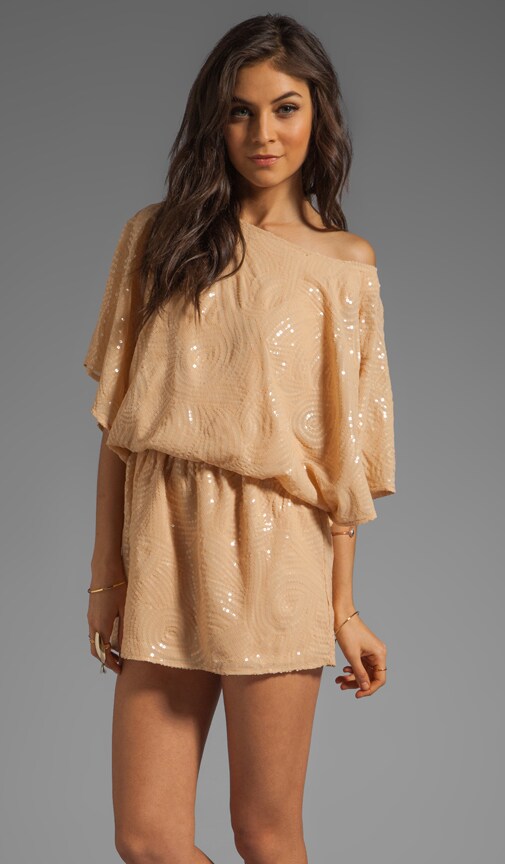Sequin Dress With Flutter Sleeve