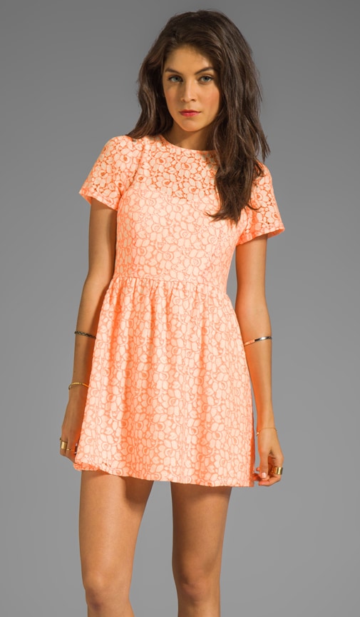 Short Sleeve Lace Dress