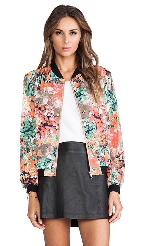 Floral Bomber Jacket