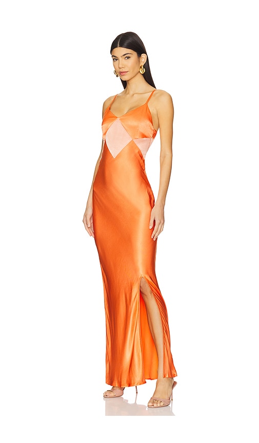 MINKPINK ORLA COLOUR BLOCK MIDI DRESS
