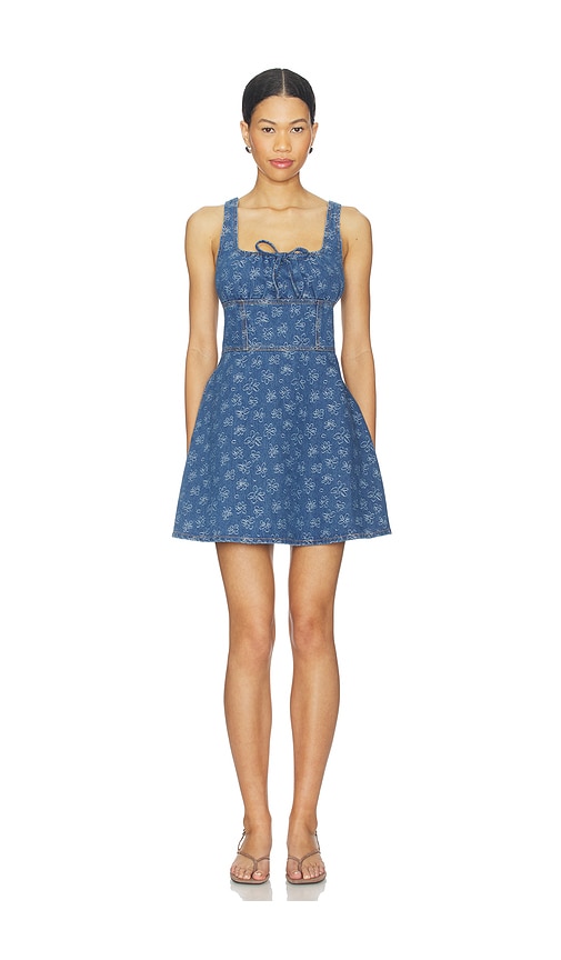Minkpink Neve Denim Mini Dress In Blue