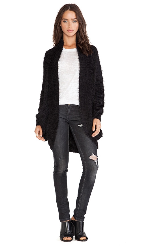 Fuzzy Cocoon Cardigan