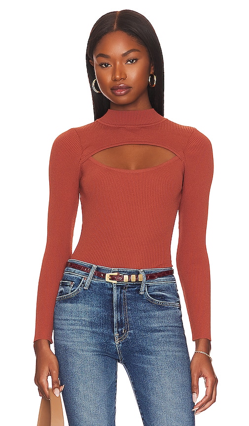 MINKPINK Jayda Knit Top in Chestnut | REVOLVE