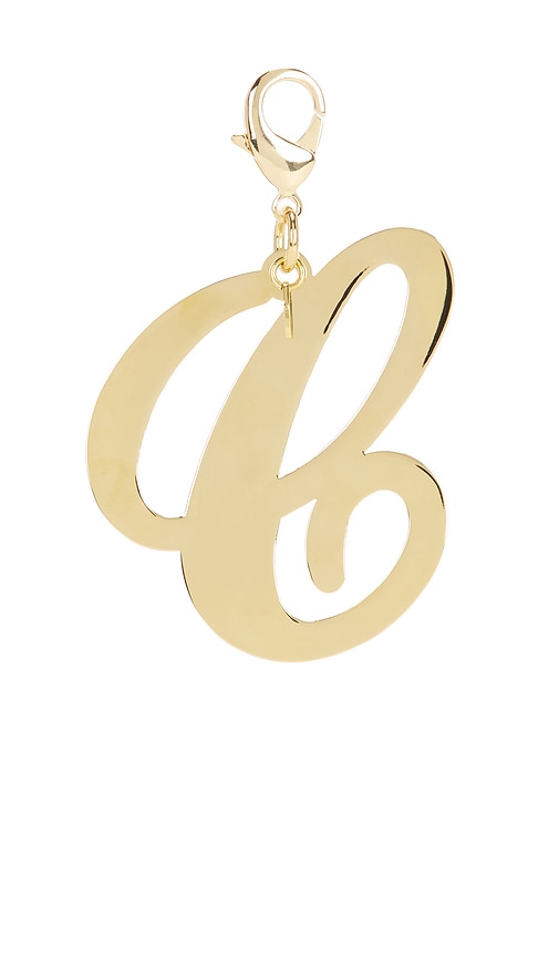 Initial Bag Charm in Metallic Gold. - size R (also in E, H, I, K, L, M, N, O)