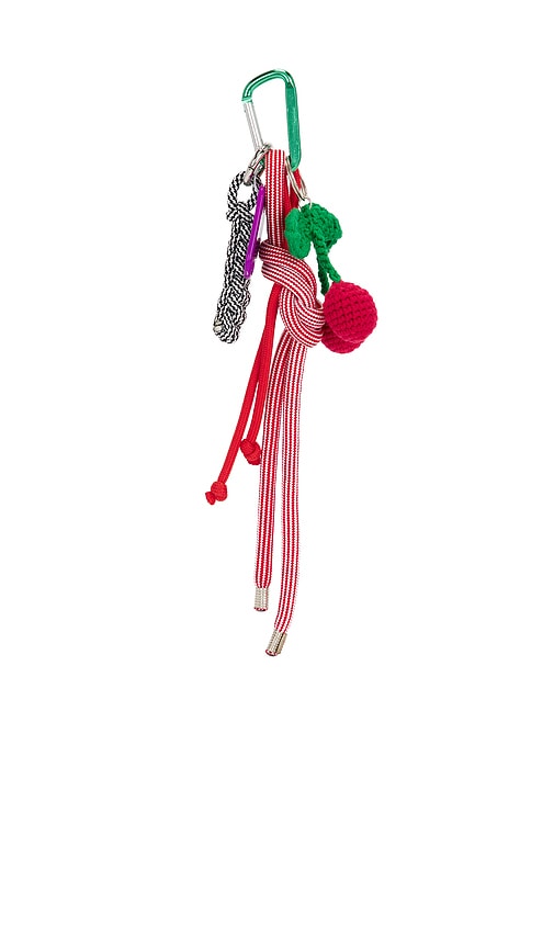Cherry Bag Charm in Red,Green.