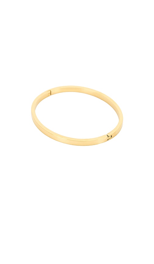 Classic Stripe Bracelet in Metallic Gold.