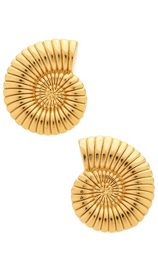 Tears Of The Ocean Earrings in Metallic Gold.