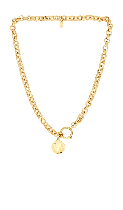 Iris Necklace in Metallic Gold.