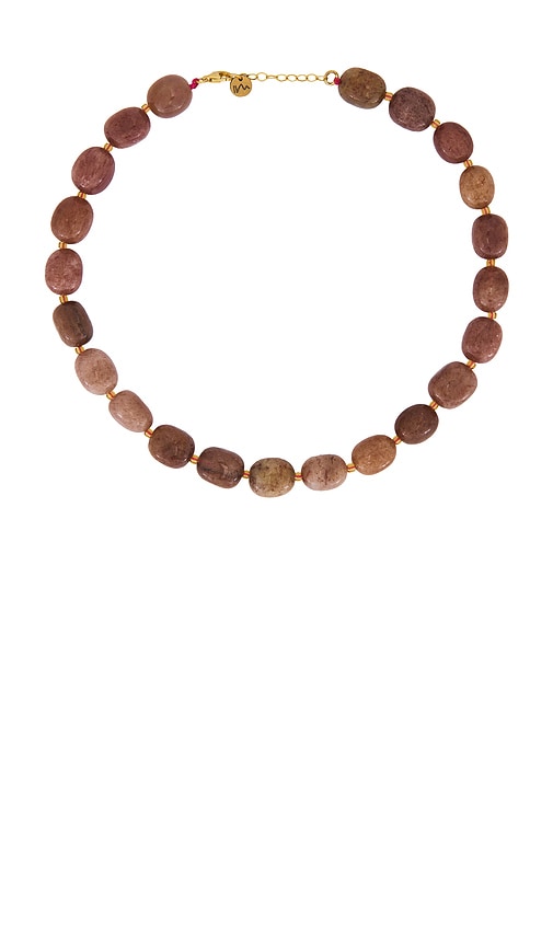 Maison Irem Cherry Quartz Necklace in Brown