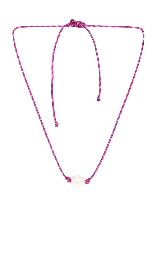 Maison Irem Pearl Paracord Necklace in Pink 37$