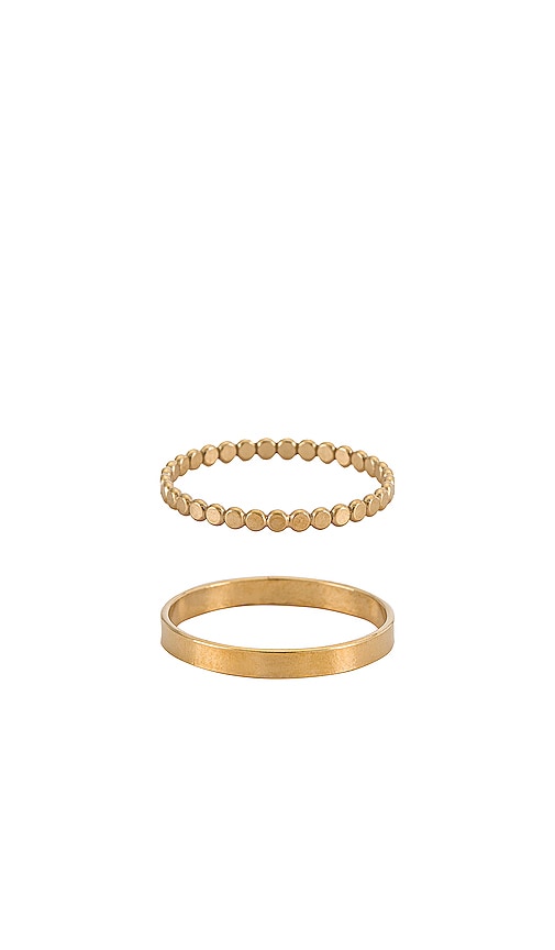 MIRANDA FRYE Deanna Stacking Rings in Gold