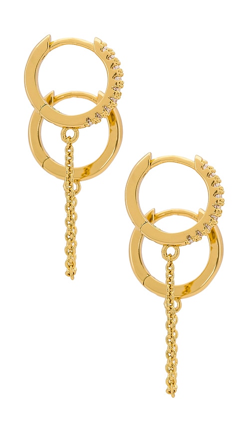  Miranda Frye Doppelcreolen Elliot In Metallic Gold. 