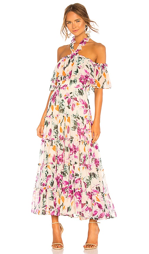 MISA Los Angeles Mila Dress in Yellow Floral | REVOLVE