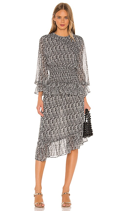 MISA LOS ANGELES Sophia 2024 Smocked Dress - Grey Snake