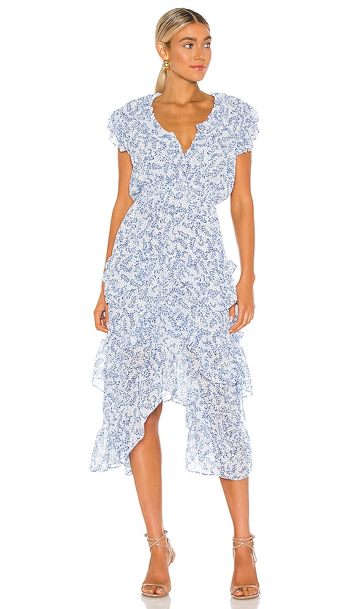 MISA Los Angeles Dakota Dress in Blue Petals | REVOLVE