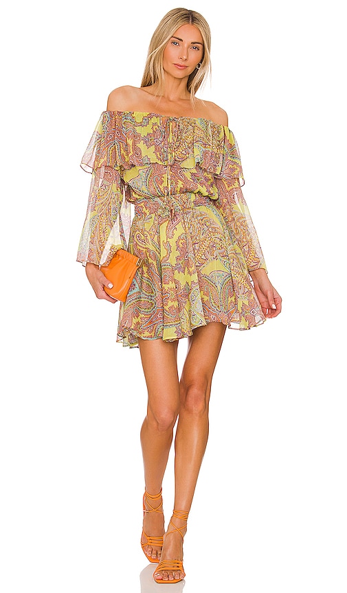 MISA Los Angeles Pamela Dress in Ischia Neon Paisley | REVOLVE