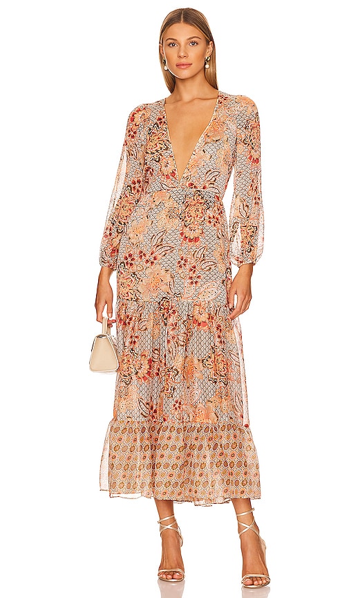 MISA Los Angeles Anahita Dress in Flora Tile Mix