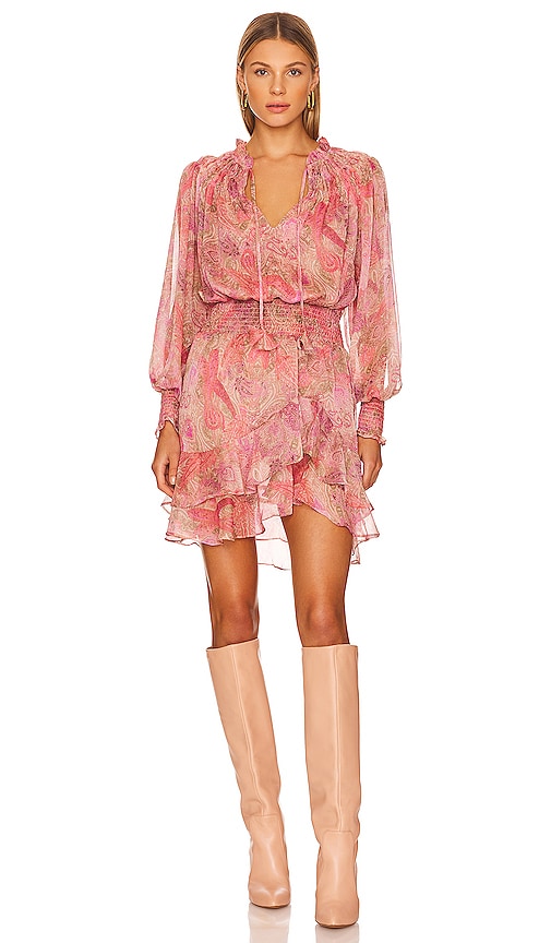 MISA Los Angeles Almaha Dress in Muted Paisley