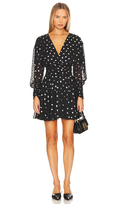 MISA Los Angeles Davie Dress in Diamond Clip Dot