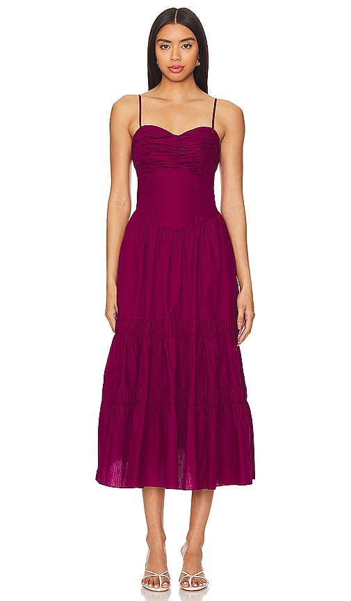 Shop Misa Rula Dress In Wine