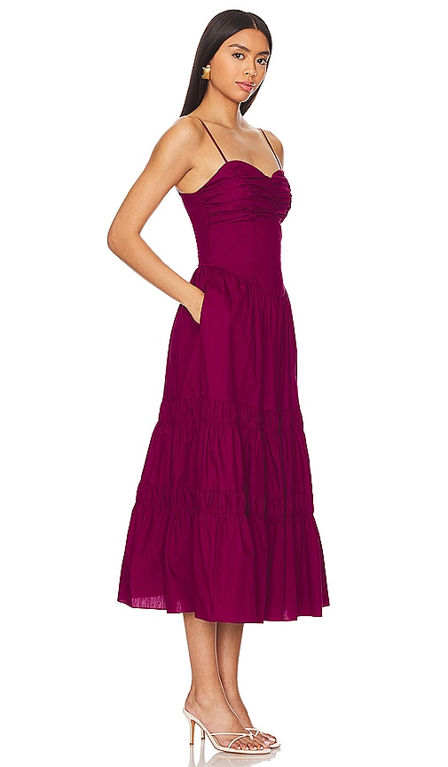 Shop Misa Rula Dress In Wine