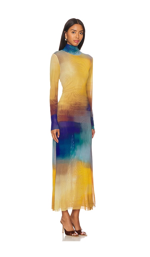 Shop Misa Liv Dress In Digital Ombre