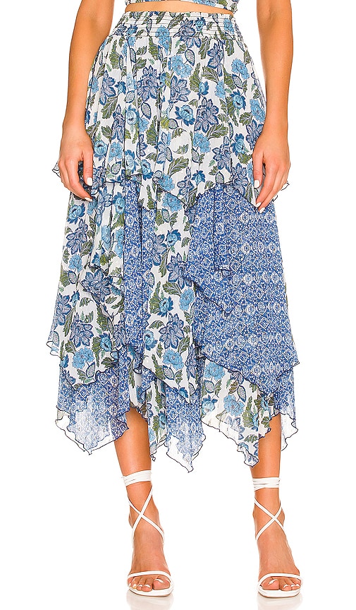 Misa Zoe Skirt In Blue | ModeSens