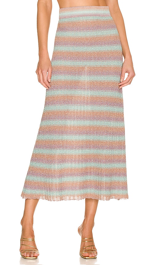 MISA Los Angeles Luca Skirt in Blue Combo | REVOLVE