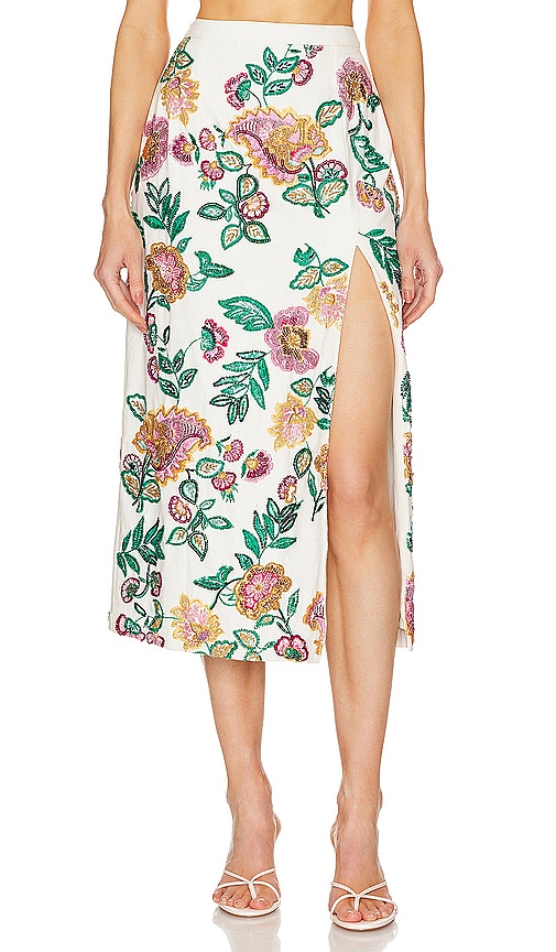 MISA Los Angeles Thara Skirt in Paisley Floral