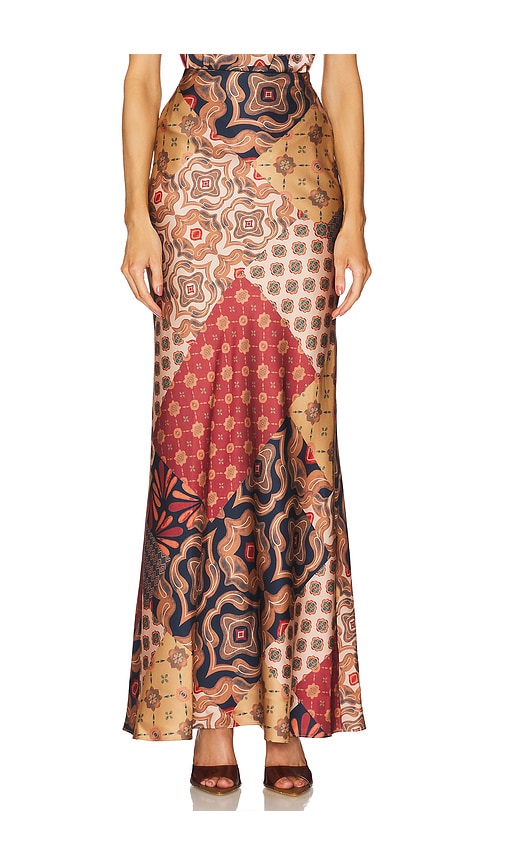 MISA Los Angeles Sierra Skirt in Surreal Patchwork