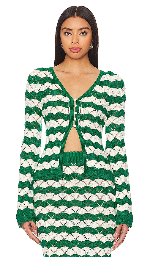 Shop Misa Nelly Top In Green