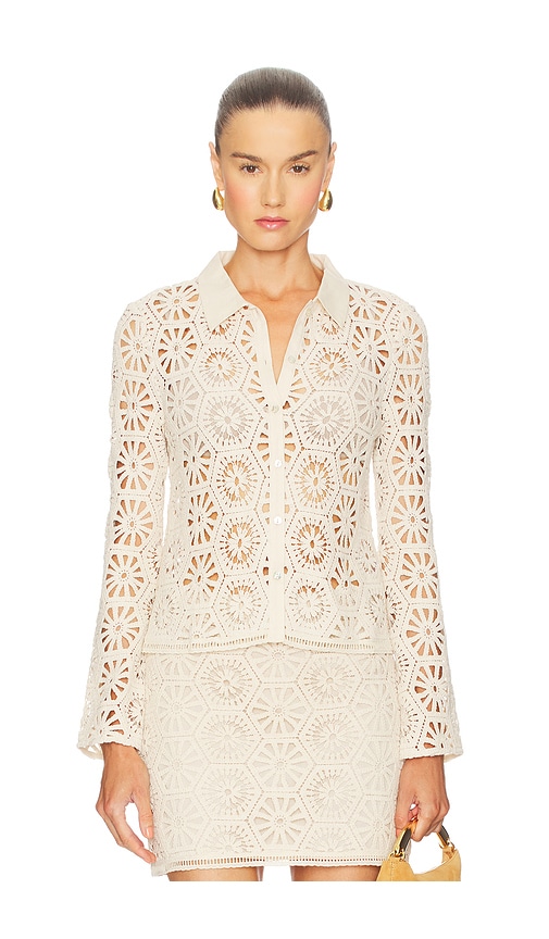 Fleur Top in Ivory. - size XS (also in S)