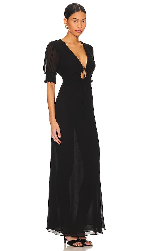 Misha Danica Maxi Dress In 黑色